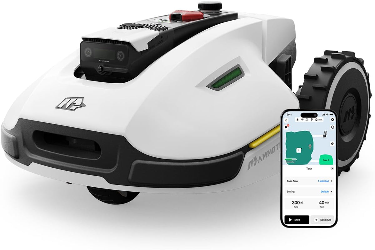 MAMMOTION YUKA 3000 Robot Lawn Mower, Perimeter Wire free,Recommended 3000 m, Max.4000 m,Equipped with Ultrasense Al vision, Handles 45% slopes Cutting Heights 20-90mm, Automatic Mapping