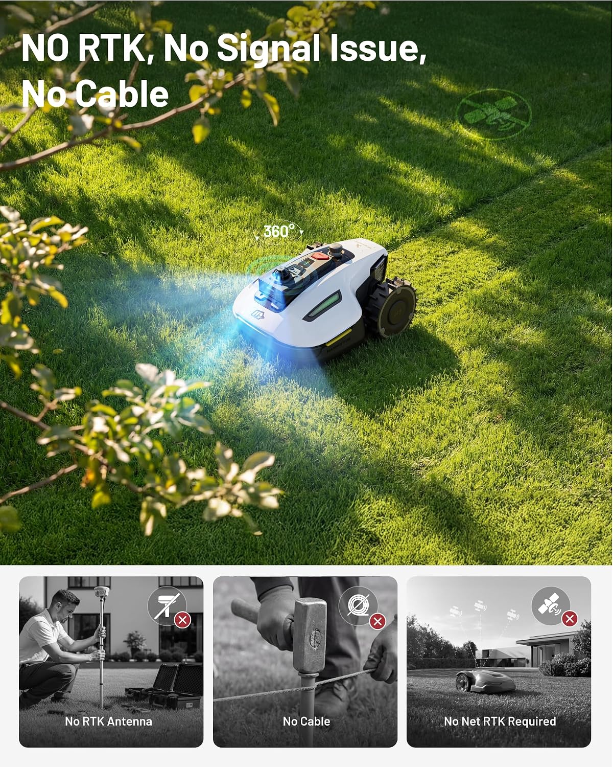 MAMMOTION YUKA mini 2 1000 Robot Lawn Mower without Boundary