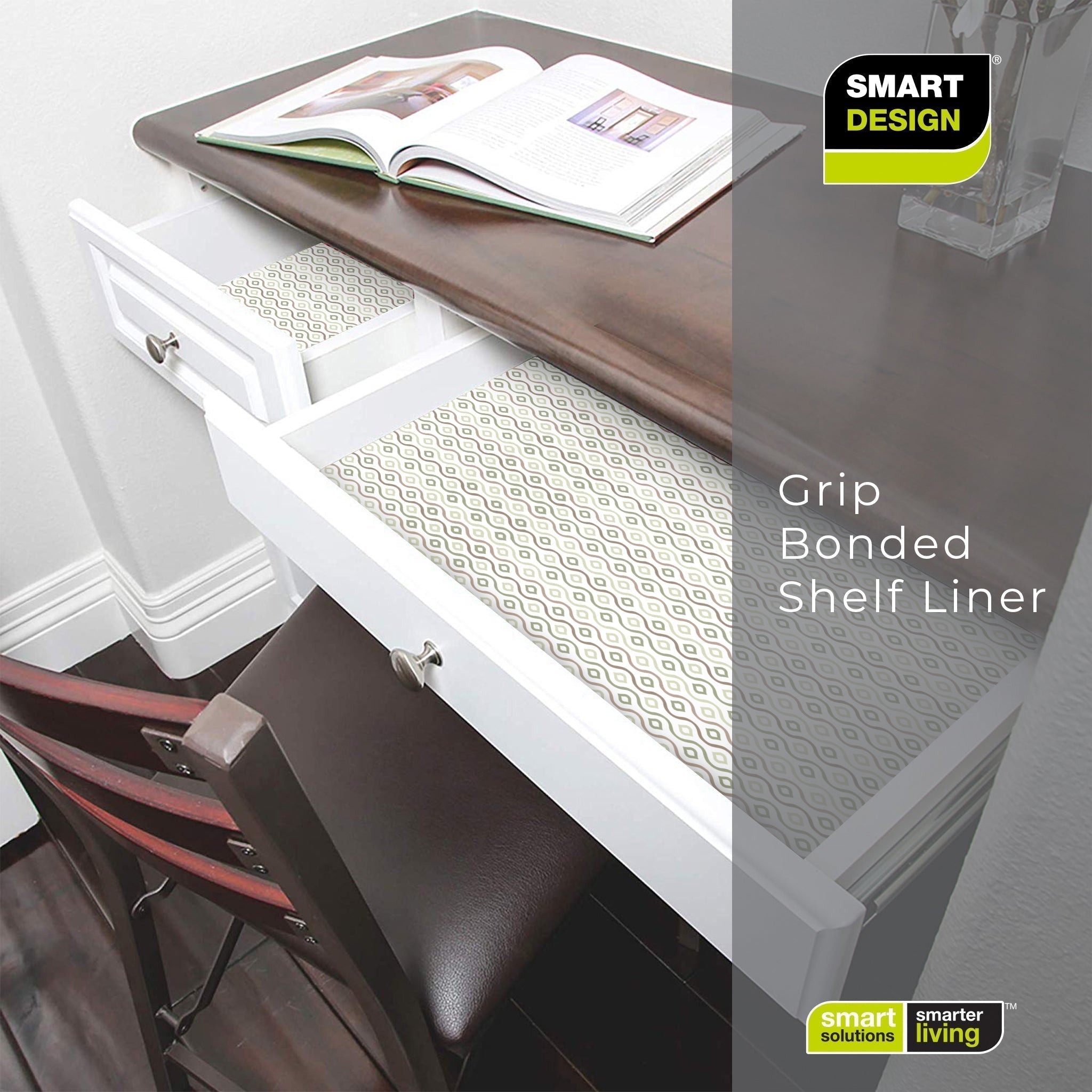 Bonded Grip Shelf Liner - 12 Inch x 10 Feet - Non-Adhesive